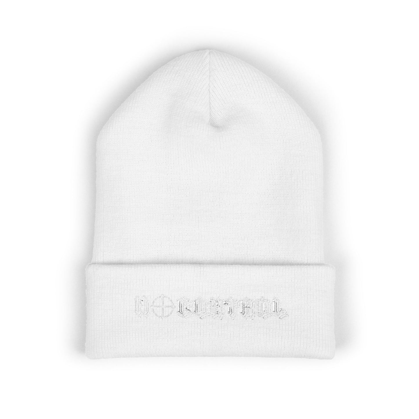 Embroidered 'No Control' Cuffed Beanie