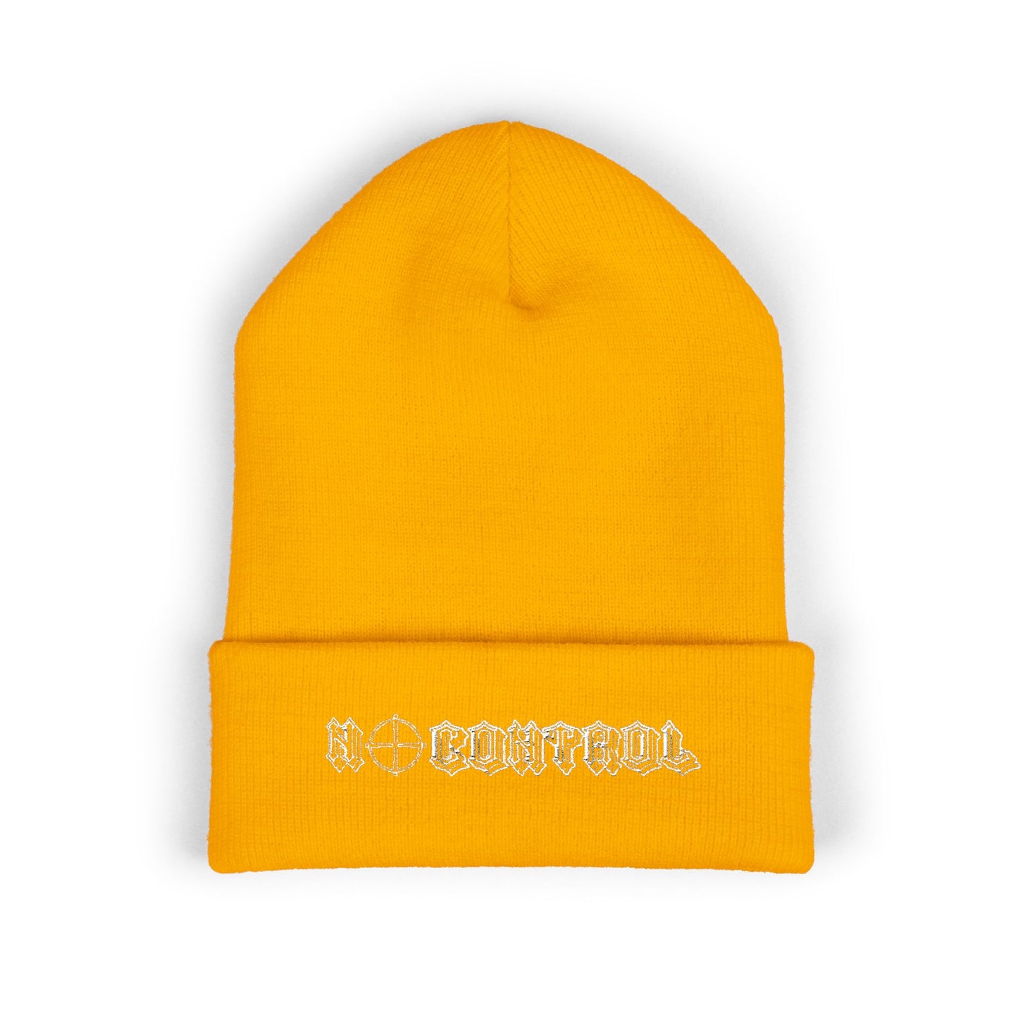 Embroidered 'No Control' Cuffed Beanie