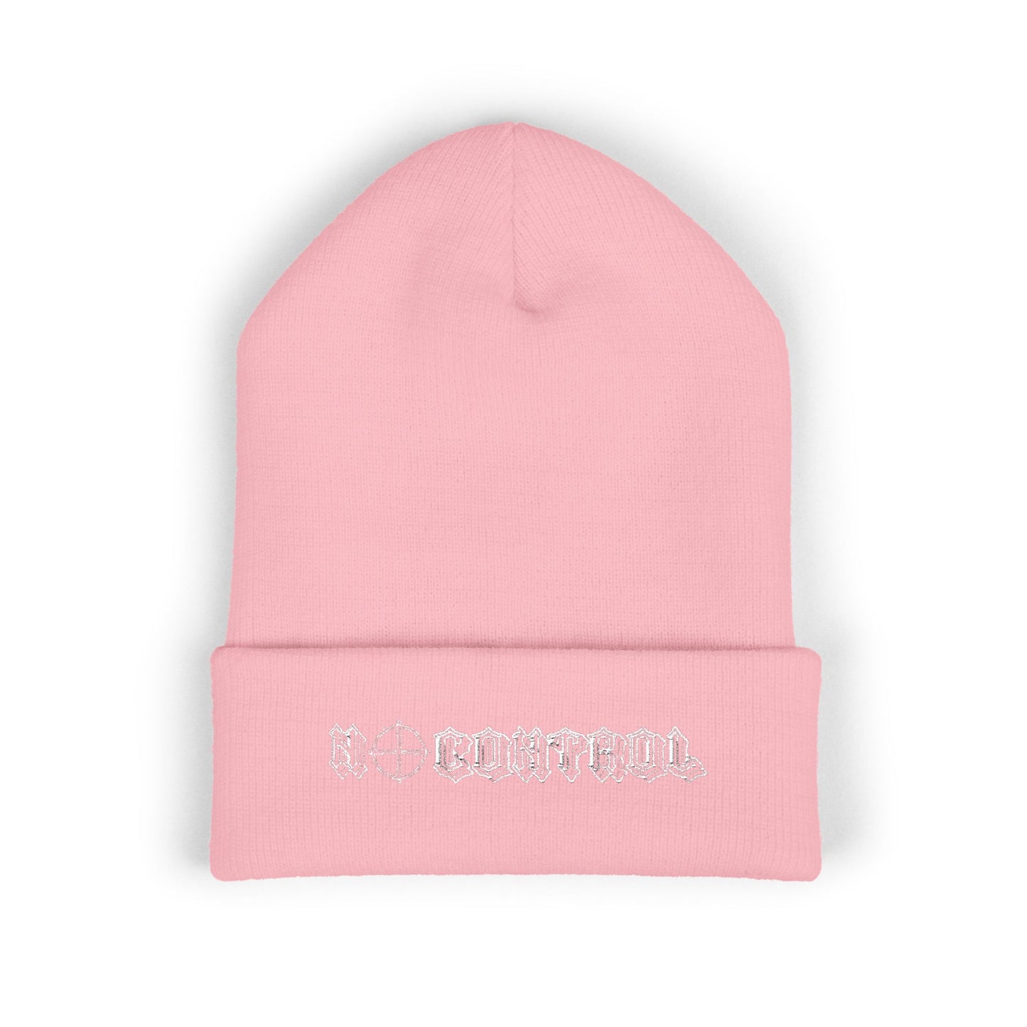 Embroidered 'No Control' Cuffed Beanie
