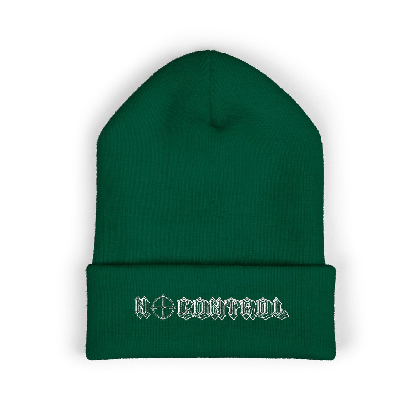 Embroidered 'No Control' Cuffed Beanie