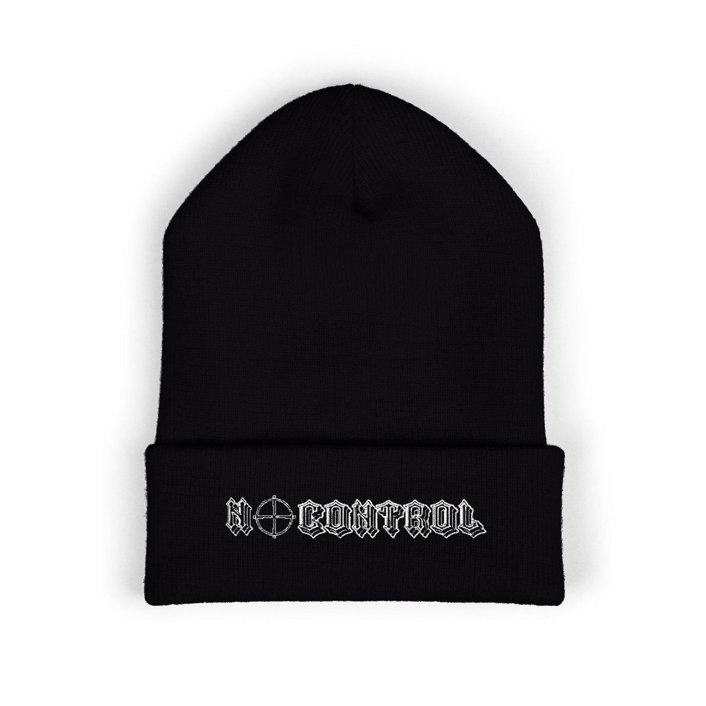 Embroidered 'No Control' Cuffed Beanie