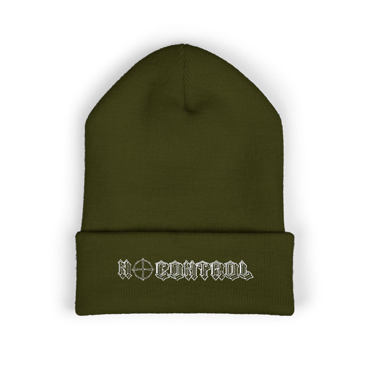 Embroidered 'No Control' Cuffed Beanie