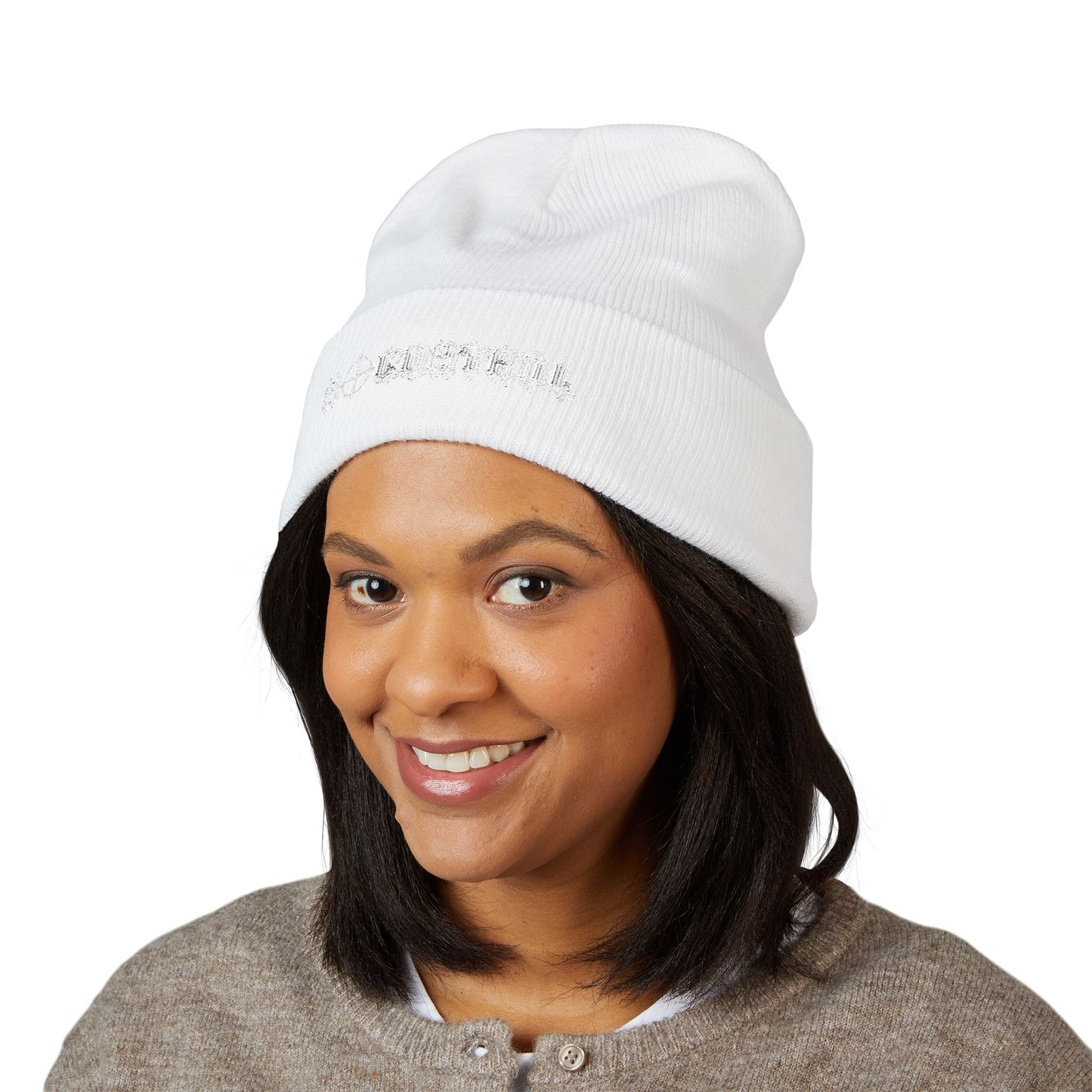 Embroidered 'No Control' Cuffed Beanie