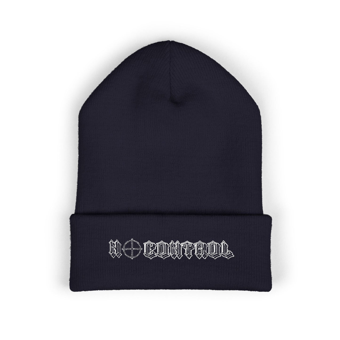 Embroidered 'No Control' Cuffed Beanie