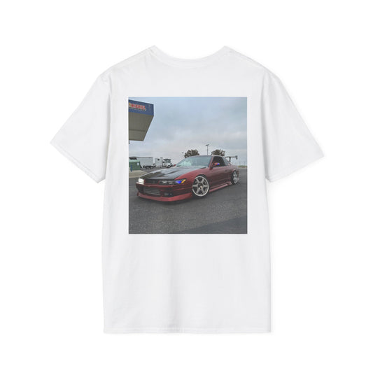 Car Photo Tee — Red Nissan Silvia Back Print T-Shirt