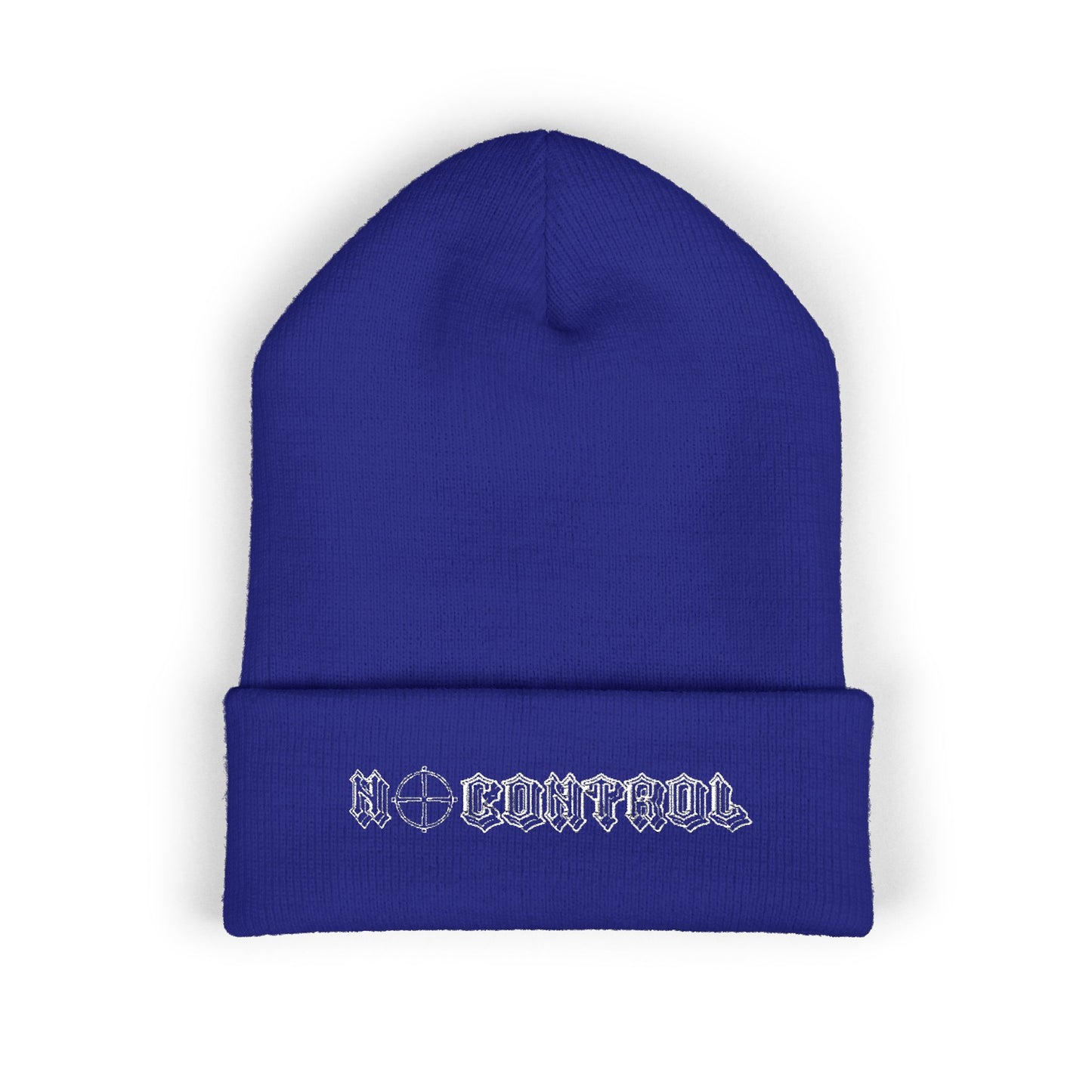 Embroidered 'No Control' Cuffed Beanie