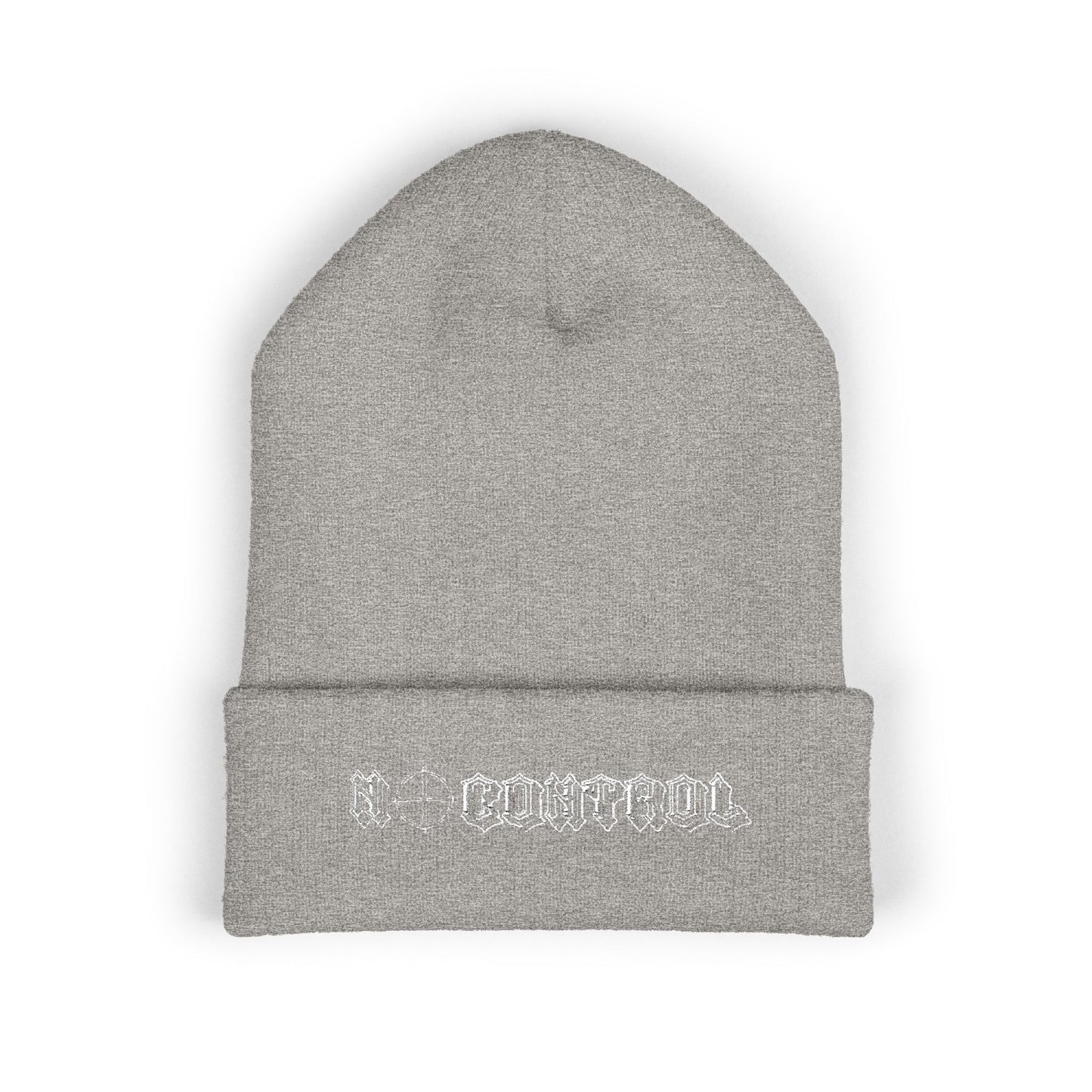 Embroidered 'No Control' Cuffed Beanie