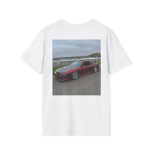 Drift Car Photo Tee — Red Nissan S13